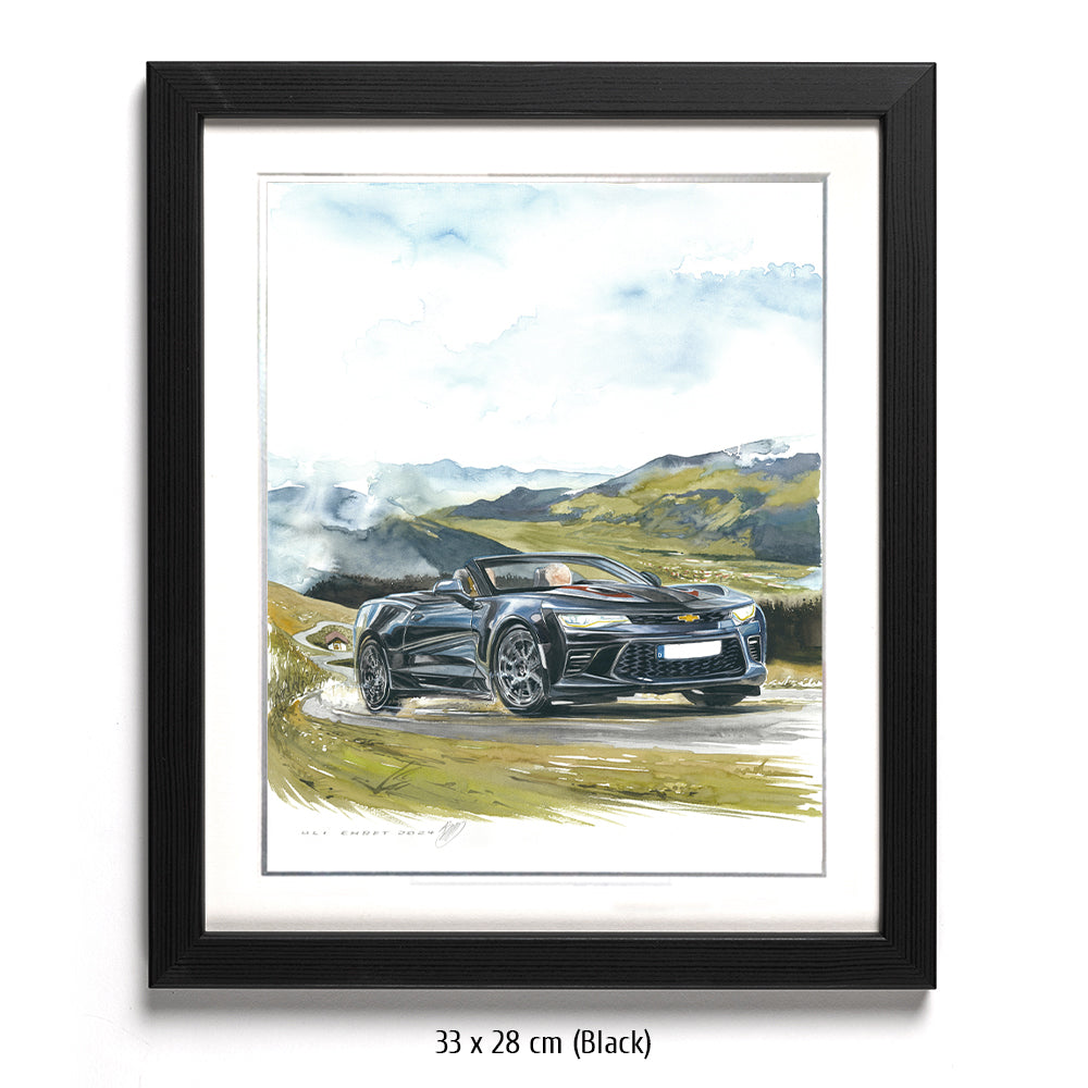 #1264 ""Chevrolet Camaro Cabriolet in the Alps""