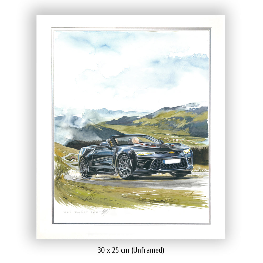 #1264 ""Chevrolet Camaro Cabriolet in the Alps""