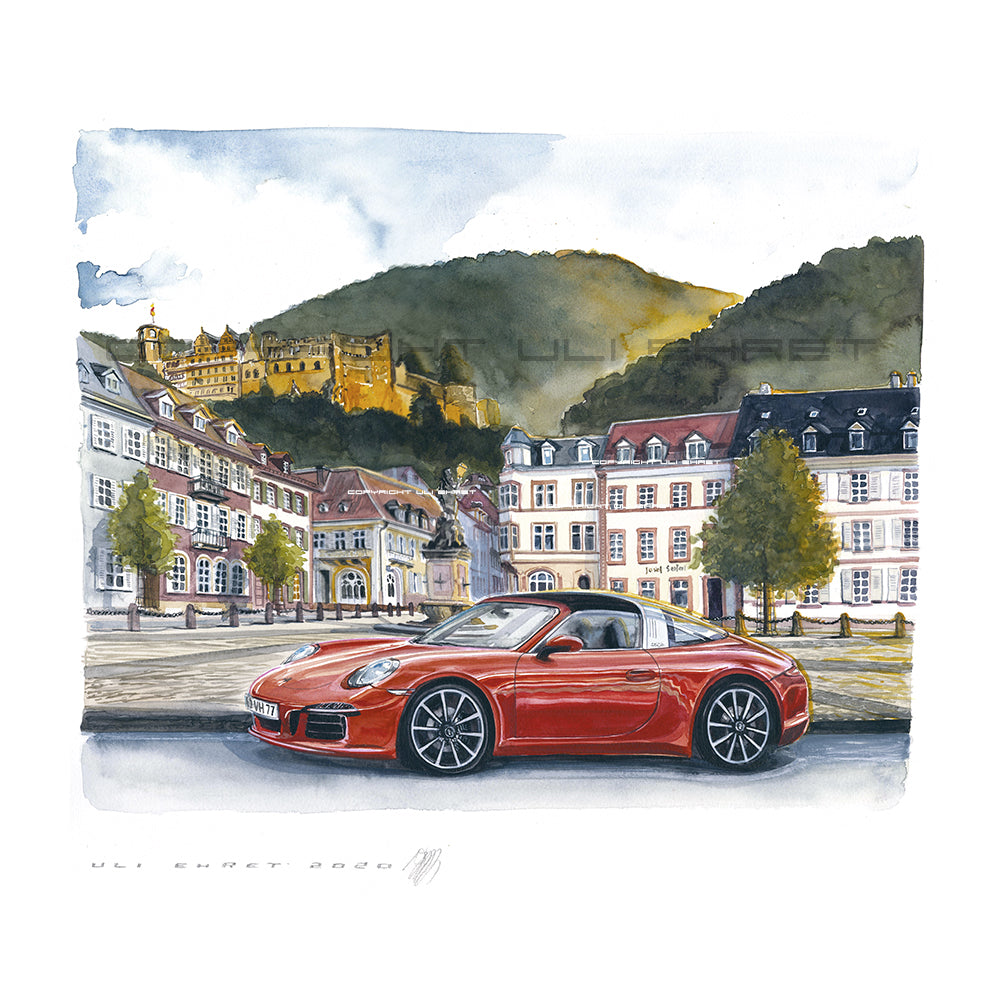 #0943 Porsche 911 at Kornmarkt Heidelberg
