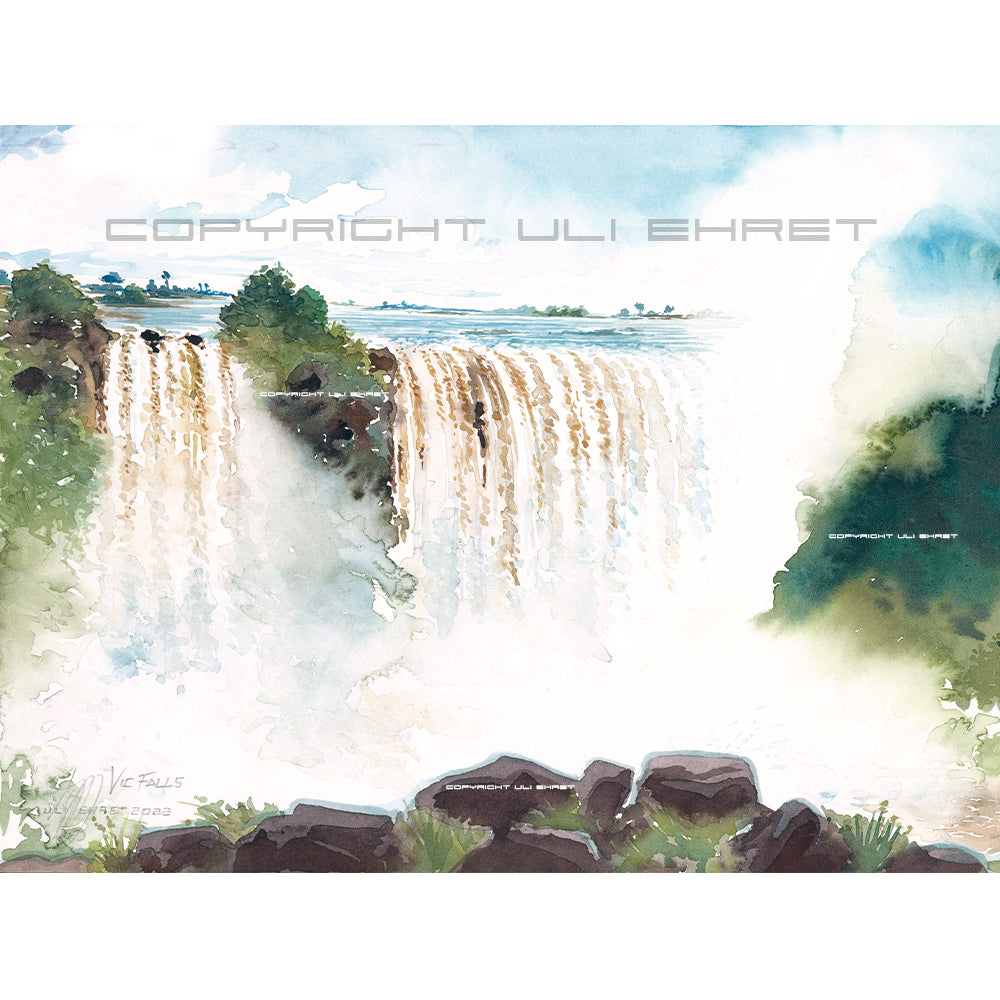 #1021 'Victoria Falls, Sambesi River'