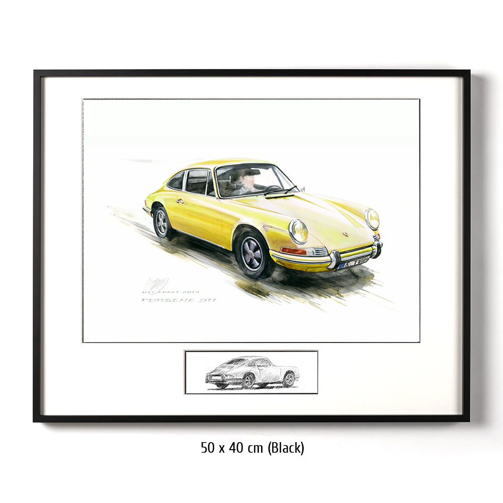 #0527 Y ""Porsche 911 Coupé yellow""