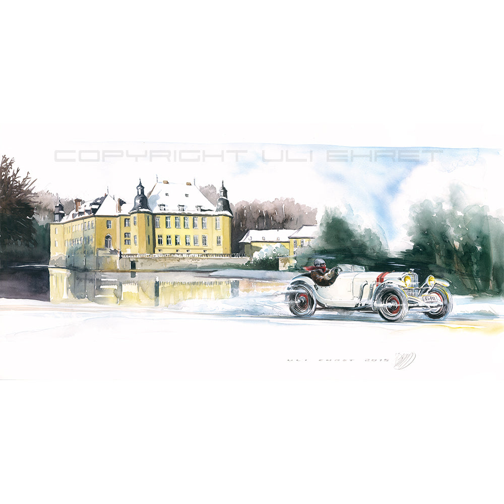 #0583 ""Mercedes SSK in front of Dyck Castle""