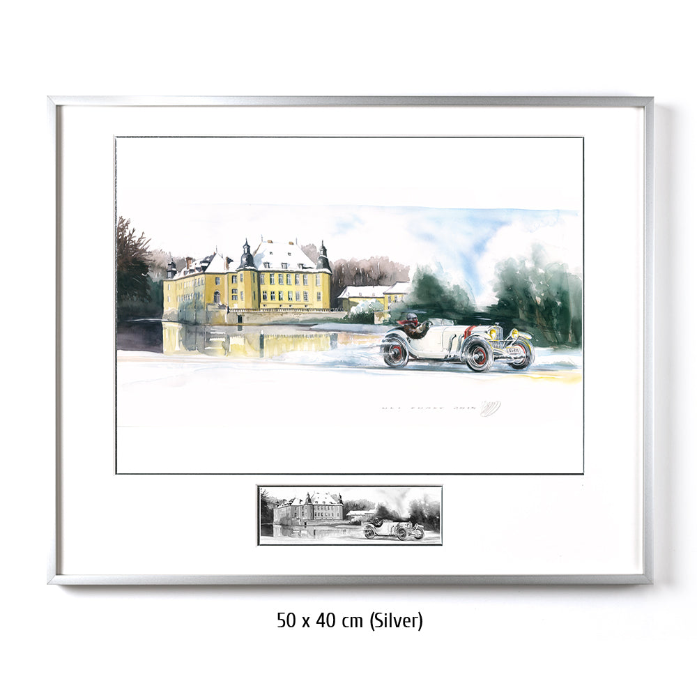 #0583 ""Mercedes SSK in front of Dyck Castle""