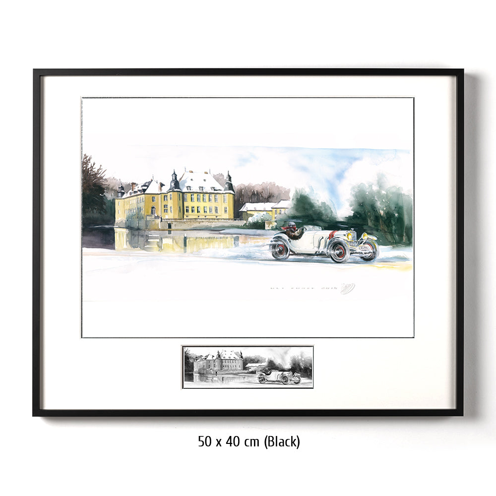 #0583 ""Mercedes SSK in front of Dyck Castle""