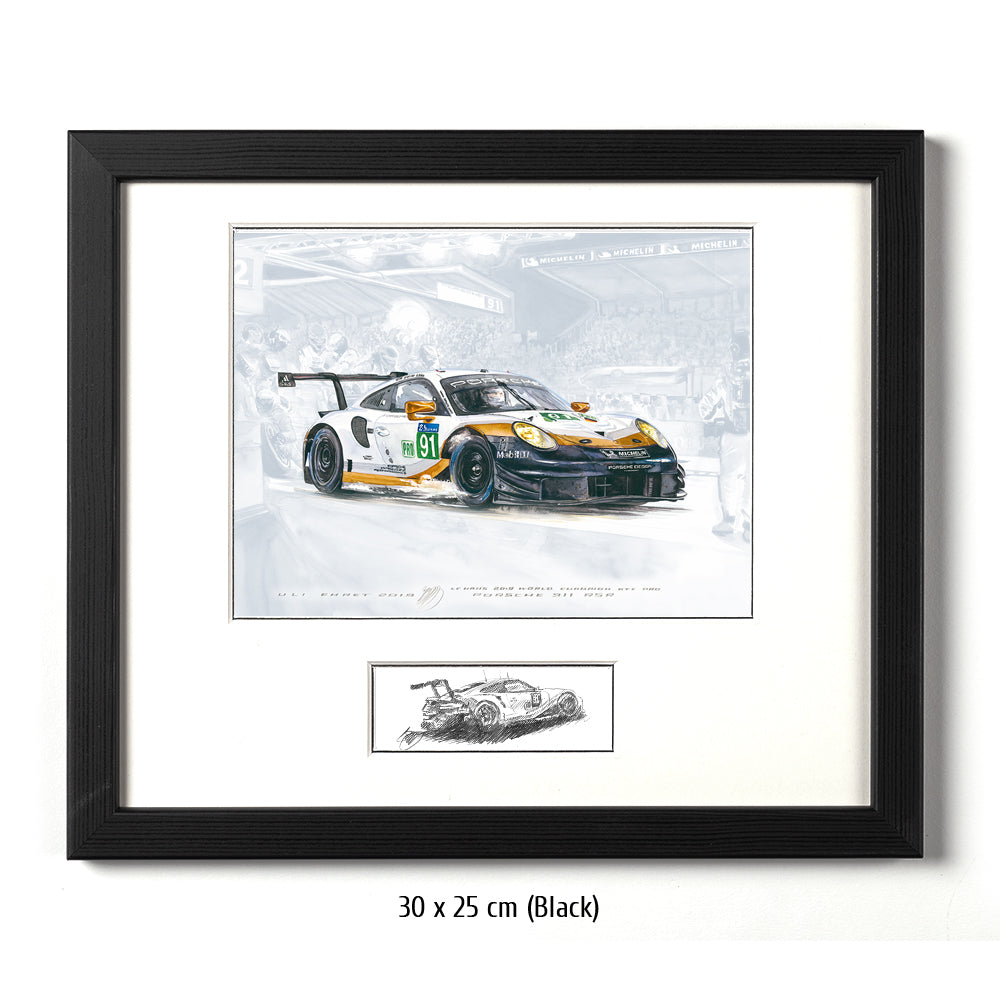 #0804 i ""Porsche 911 RSR #91 gold""