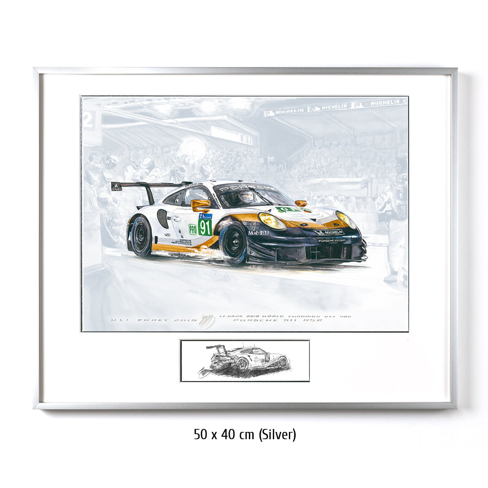 #0804 i ""Porsche 911 RSR #91 gold""