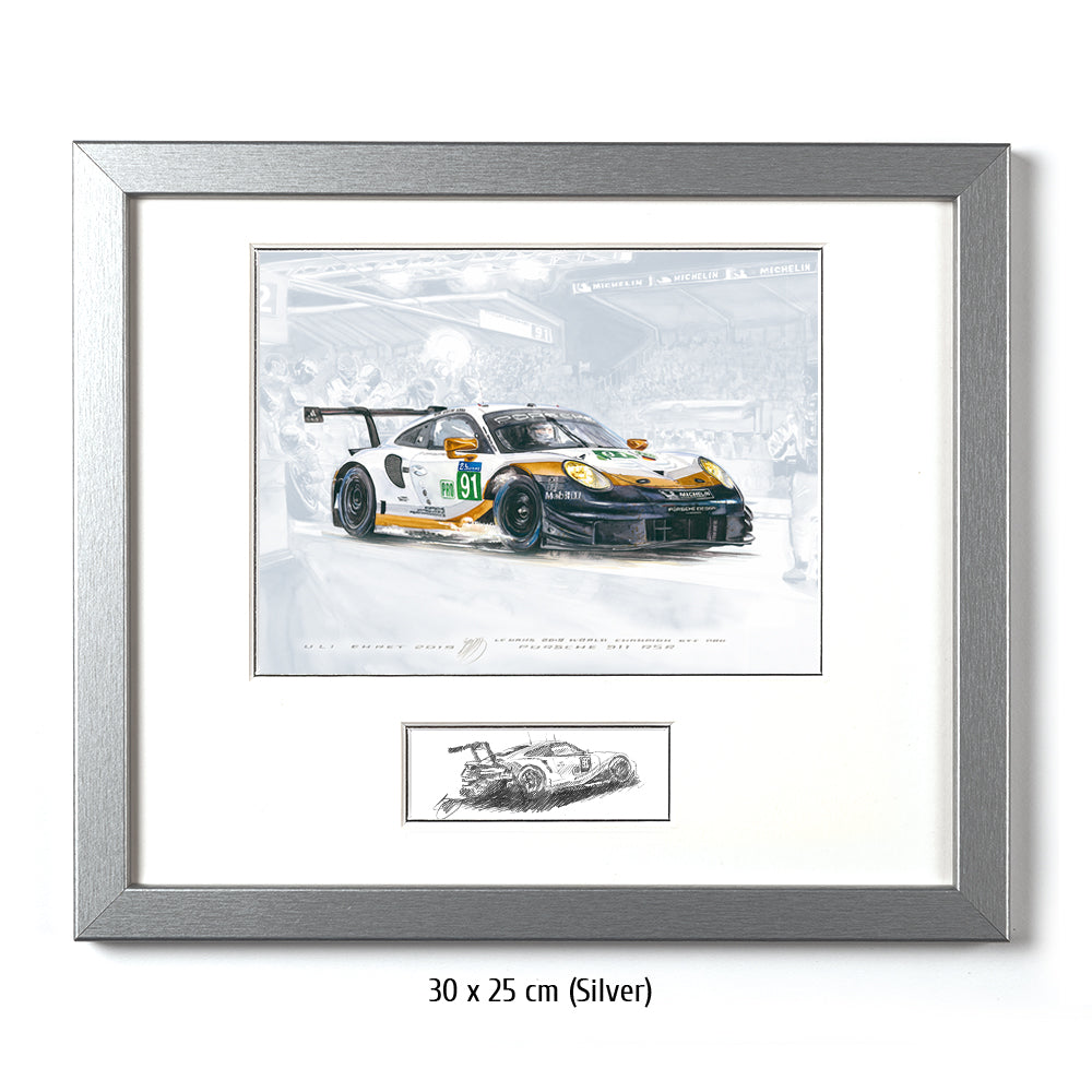 #0804 i ""Porsche 911 RSR #91 gold""