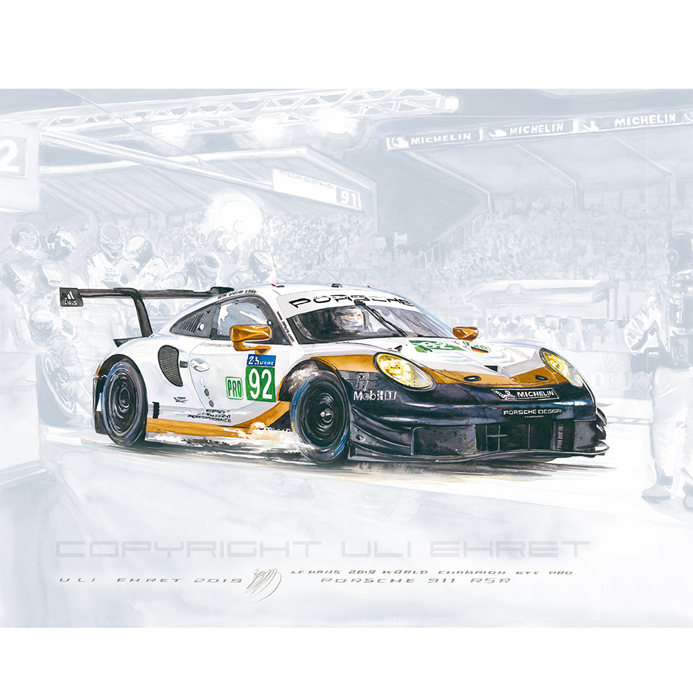 #0804 J ""Porsche 911 RSR #92 gold""