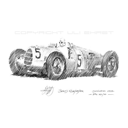 #0200P Auto Union Grand Prix Wagen Skizze