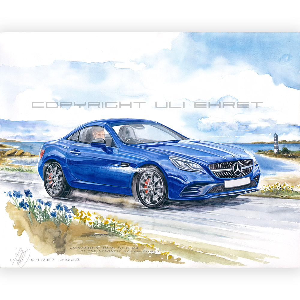 #1041 Mercedes AMG SLC 43 at the Atlantic ocean coast