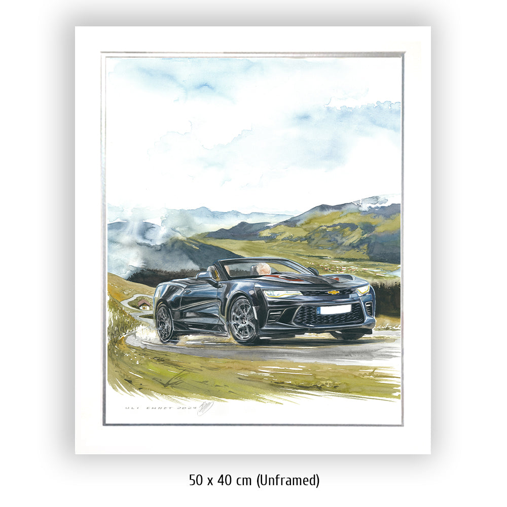 #1264 ""Chevrolet Camaro Cabriolet in the Alps""