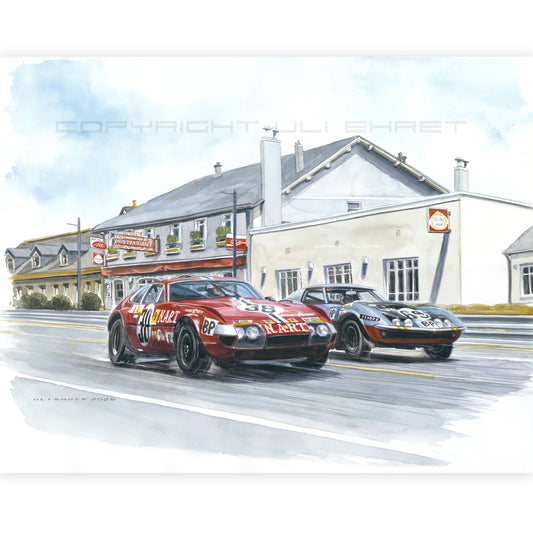 #1421 Ferrari 365 GTB/4, Corvette C3 7,0L V8, Le Mans 24H 1973