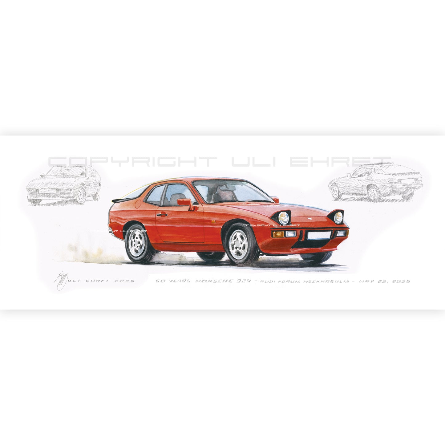 #1454 50 Years Porsche 924 (Red)