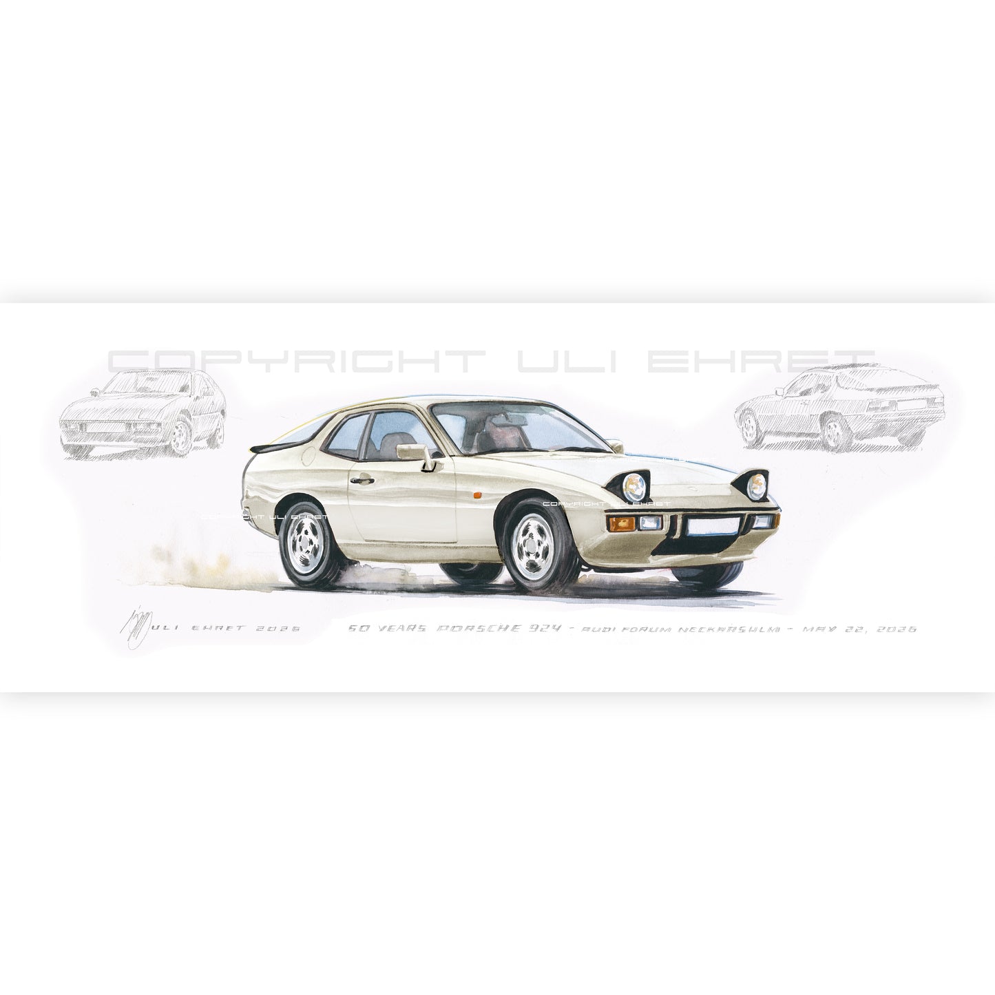 #1456 50 Years Porsche 924 (Cream White)