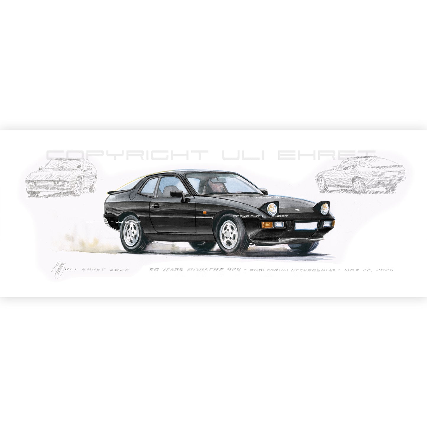 #1457 50 Years Porsche 924 (Black)