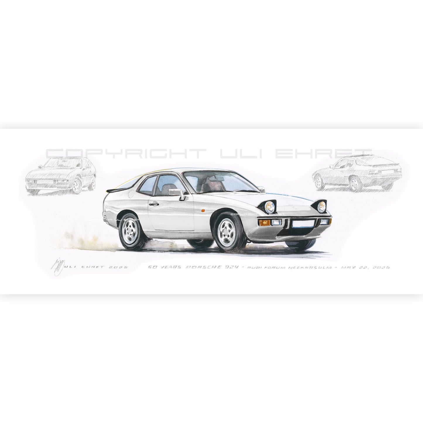 #1461 50 Years Porsche 924 (White)