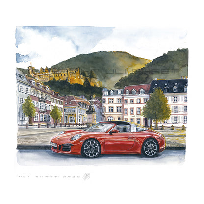 #0943 Porsche 911 at Kornmarkt Heidelberg