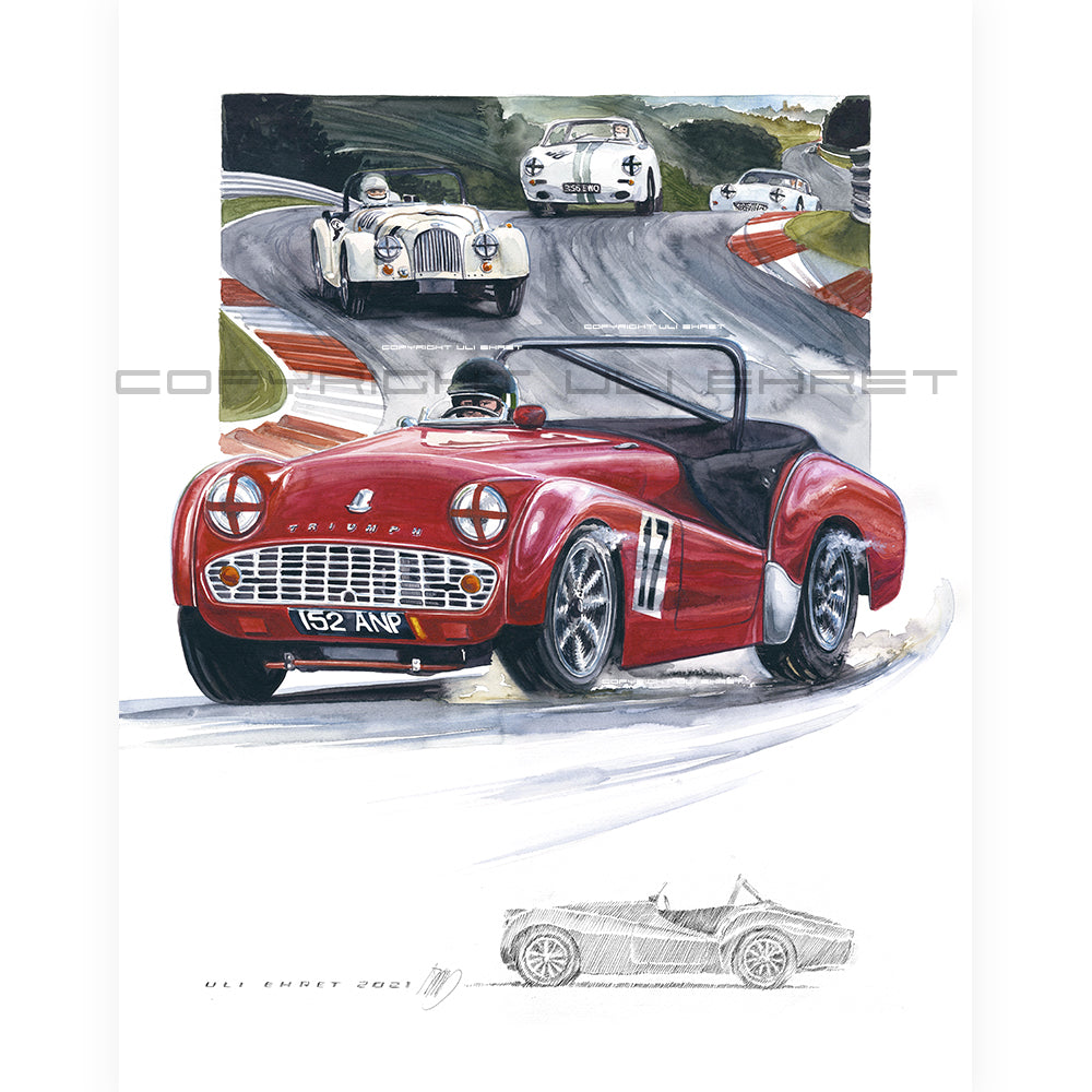 #0945 'Triump TR3 race car