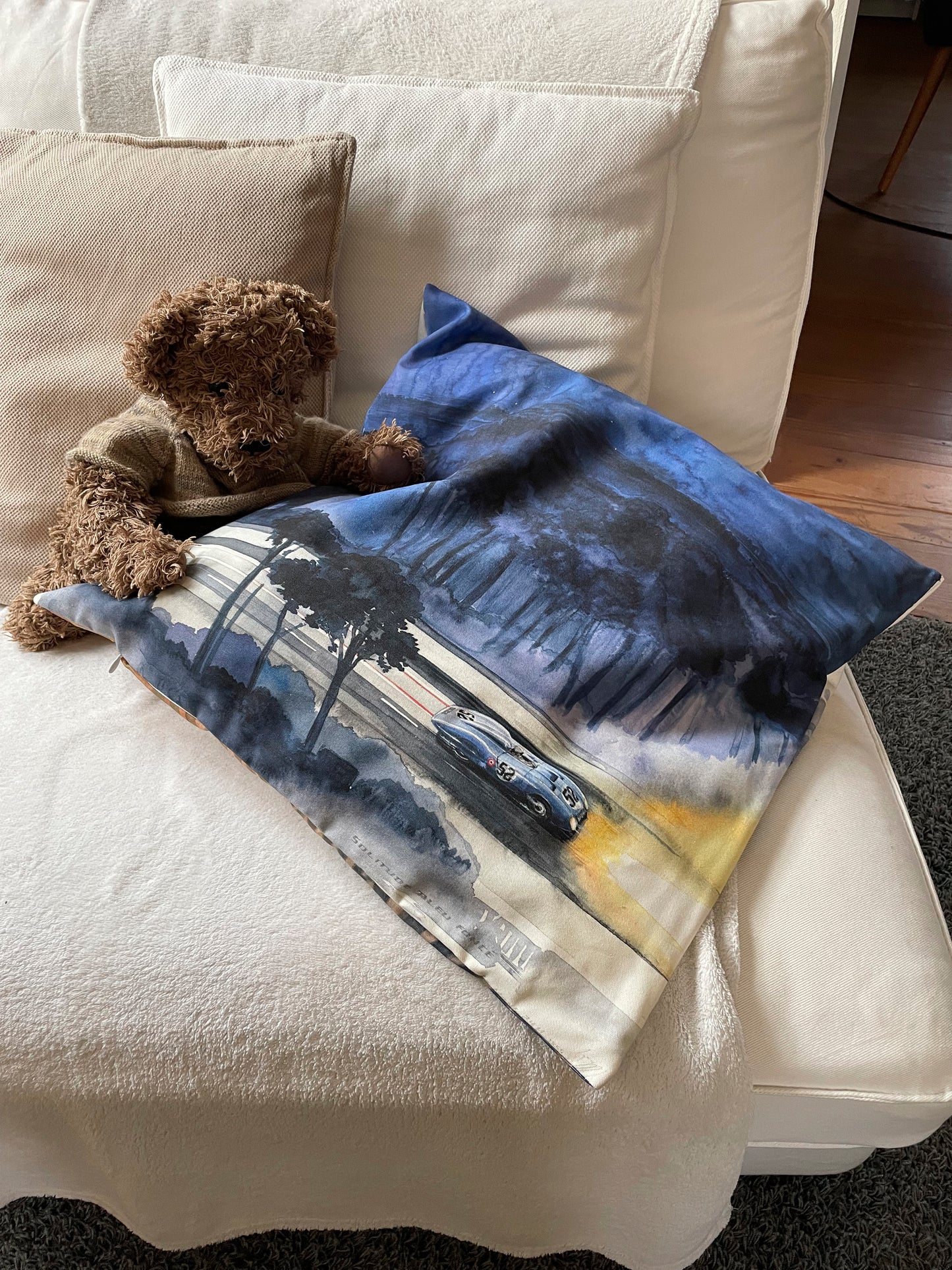 K2 Kissen "Solitude Bleu & Landrover in Colorado"