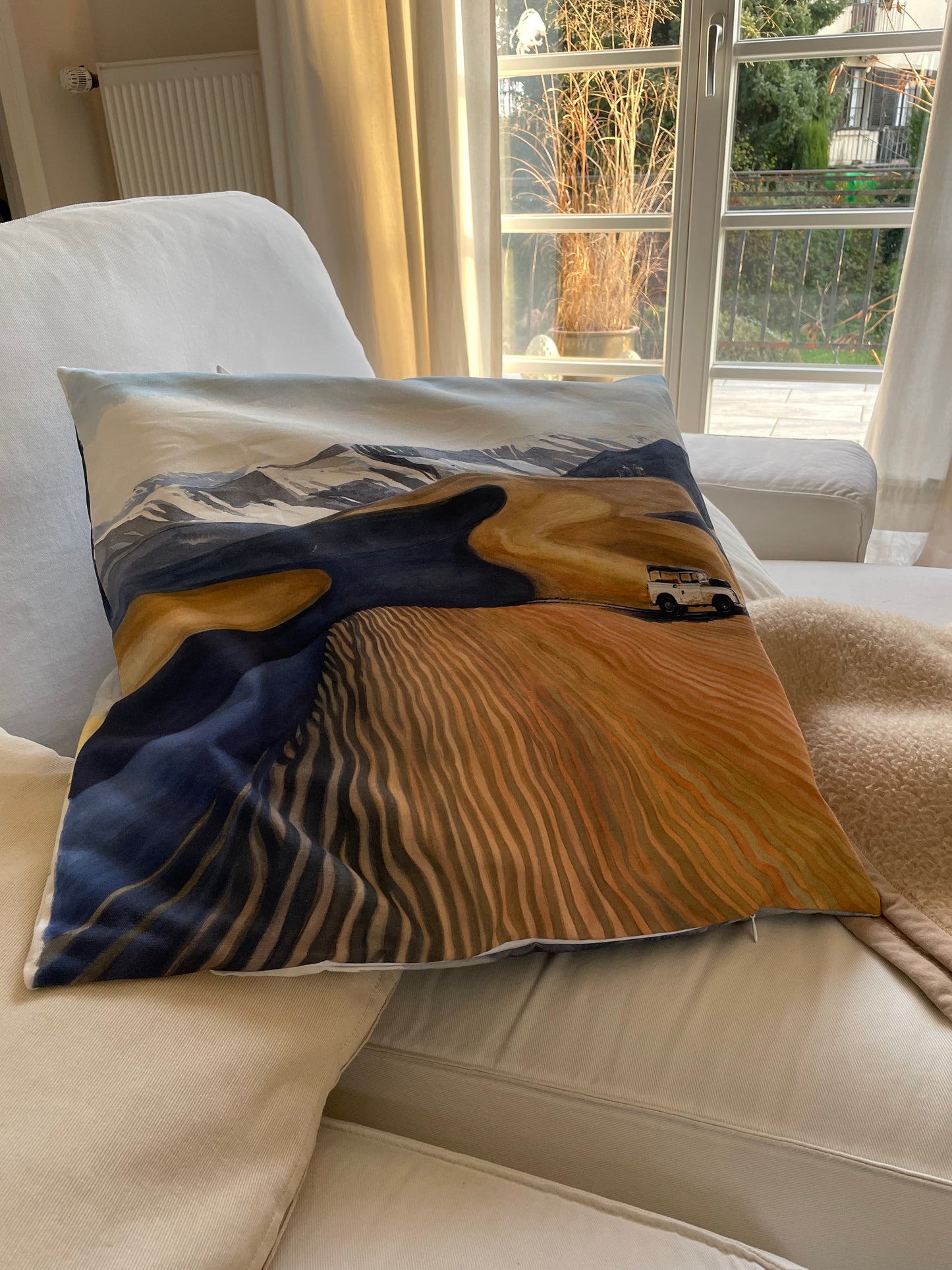 K2 Kissen "Solitude Bleu & Landrover in Colorado"