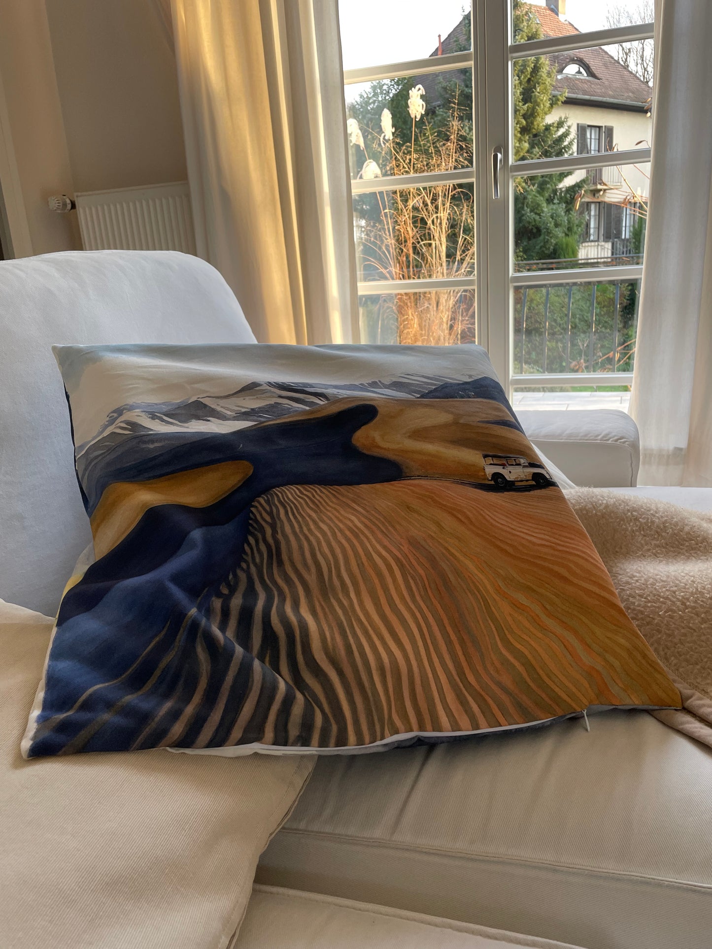 K2 Kissen "Solitude Bleu & Landrover in Colorado"