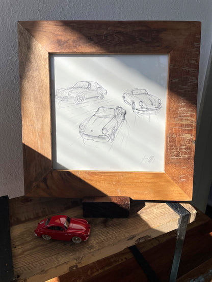 #0876P Porsche 356 & 911 Sketch