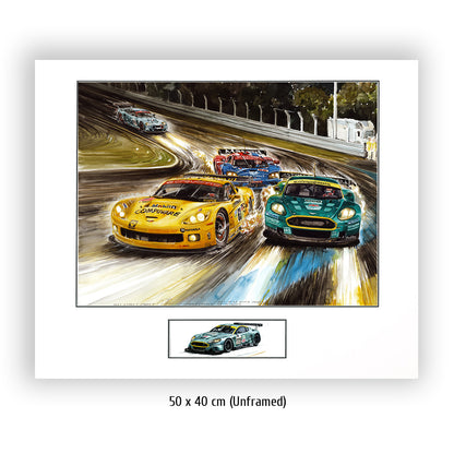 #0158 Aston Martin DBR9 &amp; Corvette C6R, 'Décision de nuit'
