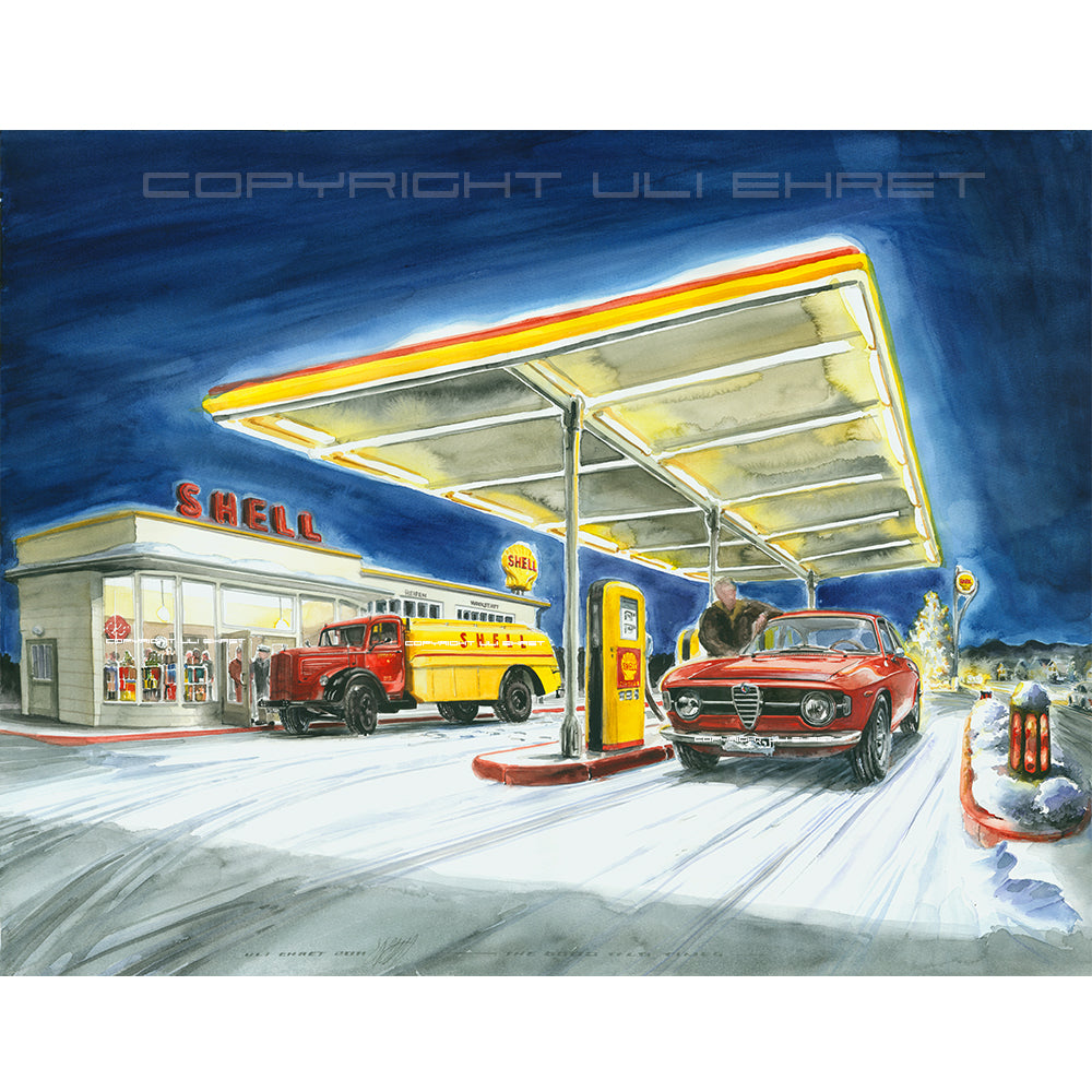 #0349 'Tankstelle im Winter'