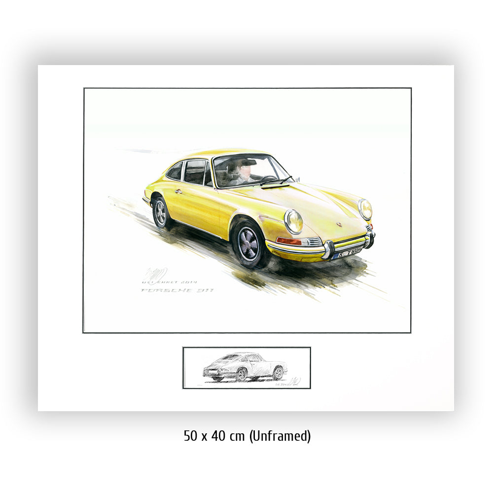 #0527 Y ""Porsche 911 Coupé yellow""