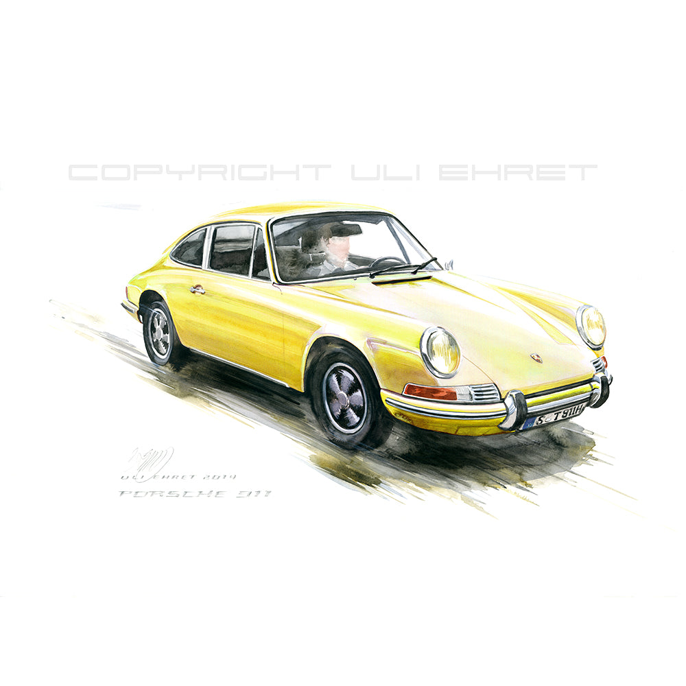 #0527 Y ""Porsche 911 Coupé yellow""
