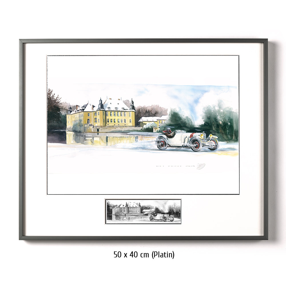 #0583 ""Mercedes SSK in front of Dyck Castle""