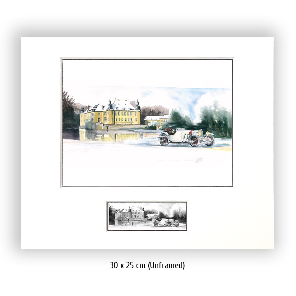 #0583 ""Mercedes SSK in front of Dyck Castle""