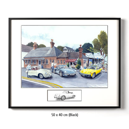 #0707  'Three Porsches at the Coo-Coo-Cafe'