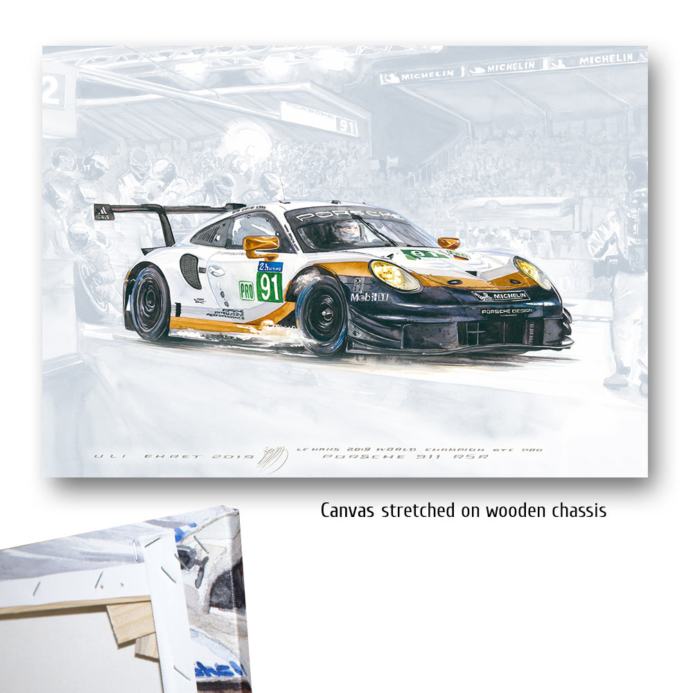 #0804 i ""Porsche 911 RSR #91 gold""