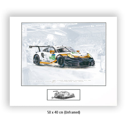 #0804 J ""Porsche 911 RSR #92 gold""