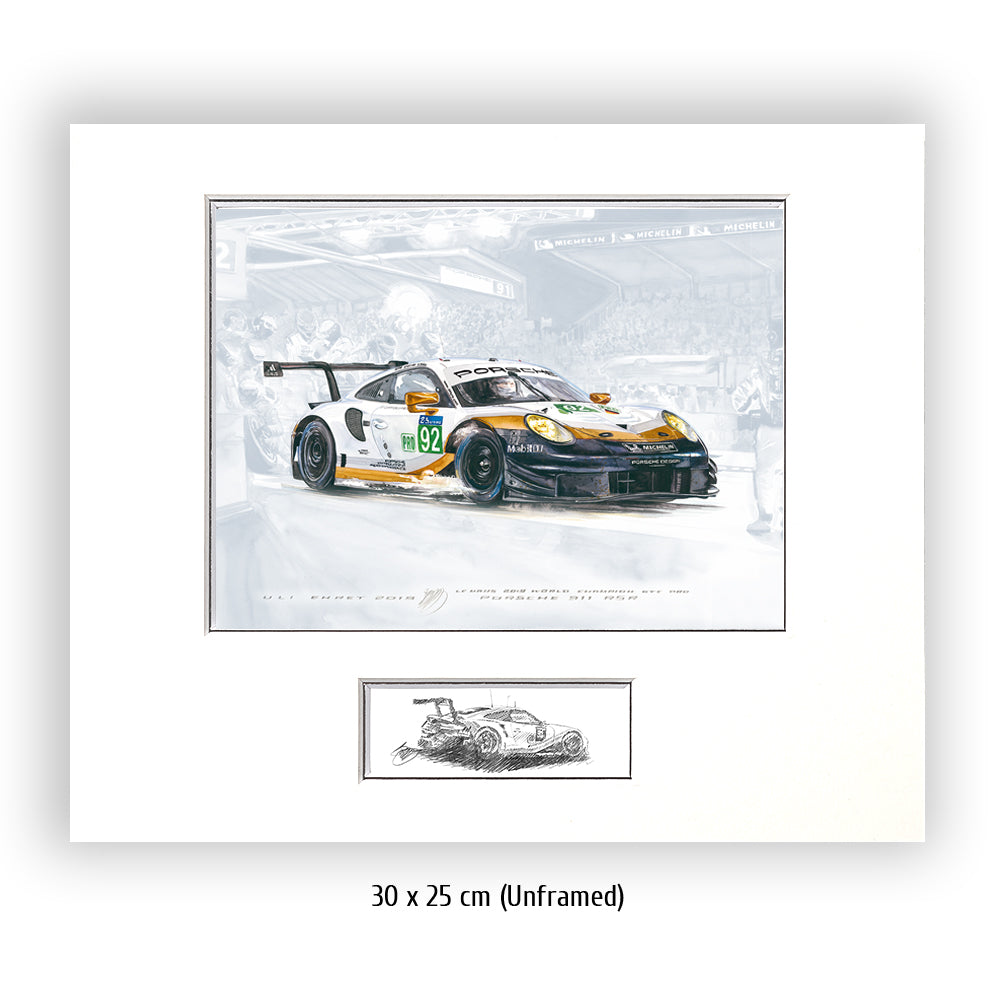 #0804 J ""Porsche 911 RSR #92 gold""