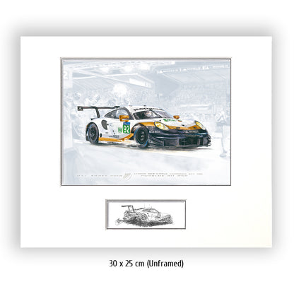 #0804 J ""Porsche 911 RSR #92 gold""