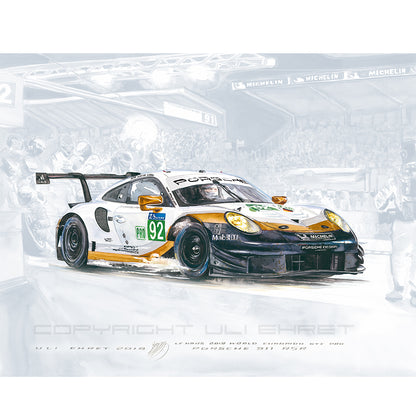 #0804 J ""Porsche 911 RSR #92 gold""
