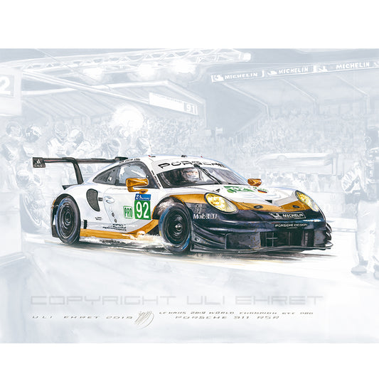 #0804 J ""Porsche 911 RSR #92 gold""