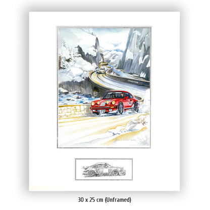 #0826  "Porsche 911 in Eis und Schnee"