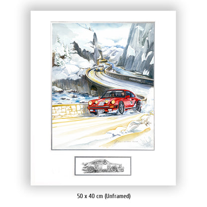 #0826  "Porsche 911 in Eis und Schnee"
