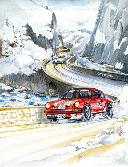 #0826  "Porsche 911 in Eis und Schnee"