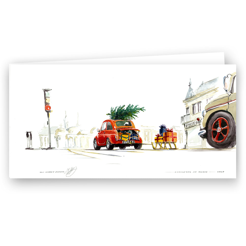 Card #009 - 'Christmas at Rome' - Fiat 500 Nannini