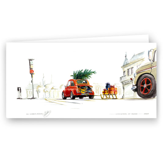 Card #009 - 'Christmas at Rome' - Fiat 500 Nannini